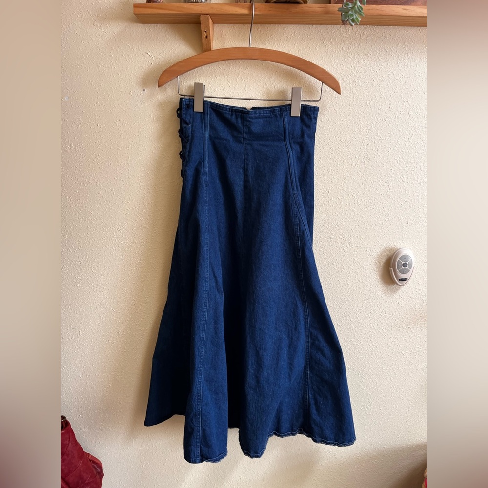 Vintage Denim Corset Skirt